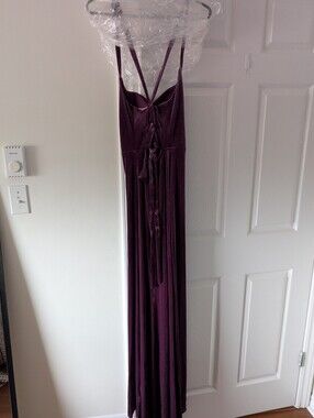 Windsor Christina Lace-Up Back Velvet Dress